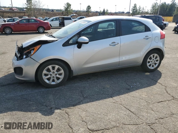 2013 Kia Rio LX with VIN KNADM5A37D6175552, listed as a Copart auction lot 48939165 with 72,894 mi miles and Salvage Title. Bid and sale history available at carsss.com. Image 1.