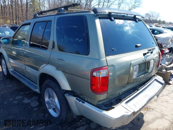 2003 Infiniti QX4 with VIN JNRDR09X13W251912, listed as a IAAI auction lot 41617833 with 162,231 mi miles and . Bid and sale history available at DreamBid. Image 14.