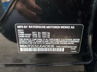 2018 BMW 7 Series ALPINA B7 xDrive with VIN WBA7F2C52JG423636, listed as a Copart auction lot 78358034 with 106,483 mi miles and Salvage Title. Bid and sale history available at carsss.com. Image 13.