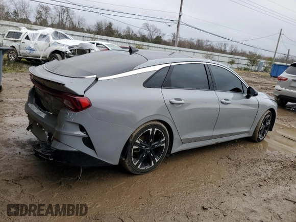 2022 Kia K5 GT-Line with VIN 5XXG64J27NG150701, listed as a Copart auction lot 42710375 with 53,523 mi miles and Salvage Title. Bid and sale history available at carsss.com. Image 3.