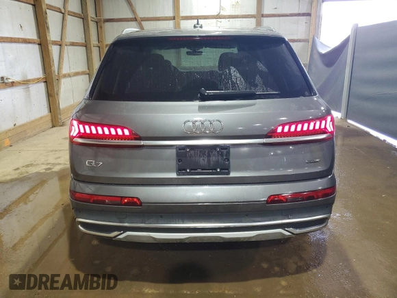 2024 Audi Q7 Premium Plus with VIN WA1LCBF71RD006474, listed as a Copart auction lot 62633915 with 33,316 mi miles and Clean title. Bid and sale history available at DreamBid. Image 6.