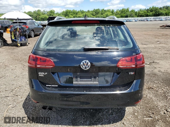 2017 Volkswagen Golf SportWagen S with VIN 3VWC17AU3HM502978, listed as a Copart auction lot 60841674 with 60,114 mi miles and Salvage Title. Bid and sale history available at carsss.com. Image 6.