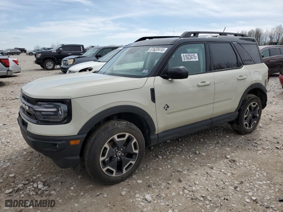 2024 Ford Bronco Sport Outer Banks with VIN 3FMCR9C68RRE44582, listed as a Copart auction lot 51623415 with 9,462 mi miles and Clean Title. Bid and sale history available at carsss.com. Image 1.