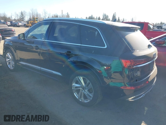 2021 Audi Q7 Premium with VIN WA1AJAF78MD033364, listed as a IAAI auction lot 41549965 with 25,728 mi miles. Bid and sale history available at carsss.com. Image 3.