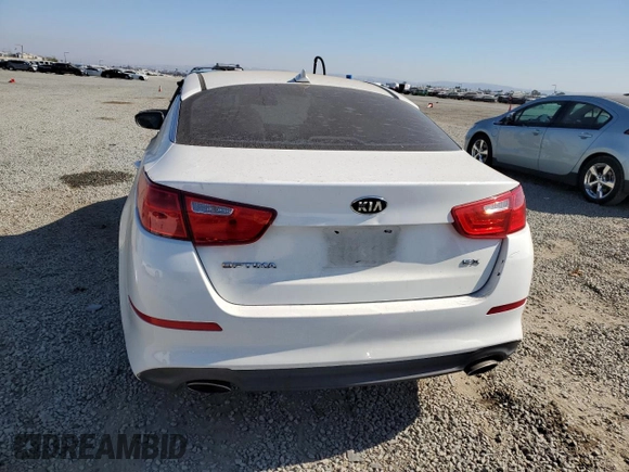 2015 Kia Optima EX with VIN 5XXGN4A7XFG420200, listed as a Copart auction lot 63709125 with 92,759 mi miles and Salvage title. Bid and sale history available at DreamBid. Image 6.