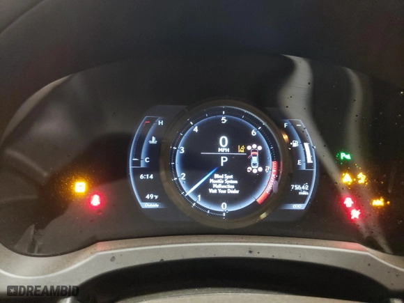 2020 Lexus IS with VIN JTHG81F25L5043275, listed as a Copart auction lot 84169304 with 75,642 mi miles and Salvage Title. Bid and sale history available at carsss.com. Image 9.