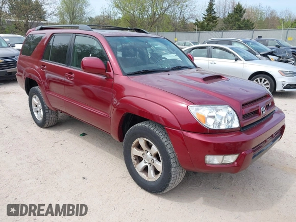 2005 Toyota 4Runner SR5 with VIN JTEBT14R458020299, listed as a IAAI auction lot 42216142 with 106,572 mi miles and . Bid and sale history available at DreamBid. Image 1.