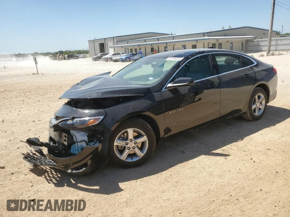 2025 Chevrolet Malibu LT with VIN 1G1ZD5ST1SF103582, listed as a Copart auction lot 51154425 with 7,376 mi miles and Salvage Title. Bid and sale history available at DreamBid. Image 1.