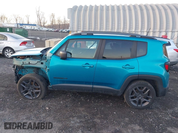 2021 Jeep Renegade Latitude with VIN ZACNJDBB7MPM53764, listed as a IAAI auction lot 41364522 with 58,457 mi miles. Bid and sale history available at carsss.com. Image 14.