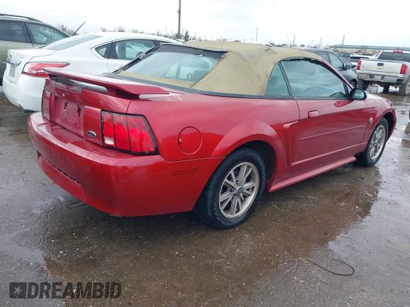 2004 Ford Mustang Deluxe with VIN 1FAFP44624F197158, listed as a IAAI auction lot 41712280 with 136,762 mi miles. Bid and sale history available at carsss.com. Image 4.