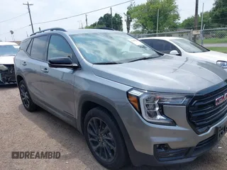 2024 GMC Terrain SLT with VIN 3GKALPEG3RL390641, listed as a IAAI auction lot 42209884 with 8,193 mi miles and . Bid and sale history available at DreamBid. Image 1.