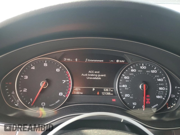 2013 Audi A6 3.0T Prestige with VIN WAUHGAFC6DN054057, listed as a Copart auction lot 44455985 with 121,395 mi miles and Salvage Title. Bid and sale history available at carsss.com. Image 9.