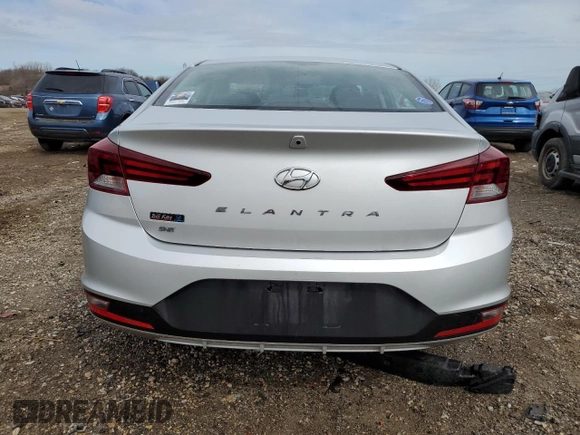 2019 Hyundai Elantra SE with VIN 5NPD74LF2KH430395, listed as a Copart auction lot 50257315 with 53,487 mi miles and Salvage Title. Bid and sale history available at DreamBid. Image 6.