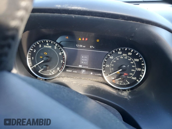 2023 Nissan Armada SL with VIN JN8AY2BBXP9833063, listed as a Copart auction lot 53911775 with 56,367 mi miles and Salvage Title. Bid and sale history available at carsss.com. Image 9.