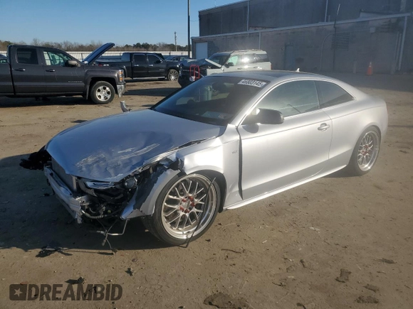 2015 Audi S5 Premium Plus with VIN WAUCGAFR5FA014240, listed as a Copart auction lot 46803145 with 79,657 mi miles and Salvage Title. Bid and sale history available at carsss.com. Image 1.