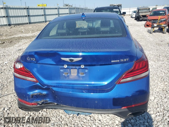 2020 Genesis G70 3.3T with VIN KMTG34LE9LU053508, listed as a Copart auction lot 75052004 with 135,388 mi miles and Salvage Title. Bid and sale history available at DreamBid. Image 6.