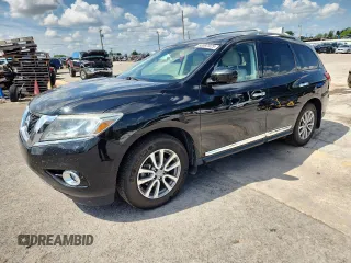 2016 Nissan Pathfinder Platinum with VIN 5N1AR2MM0GC615204, listed as a Copart auction lot 63097975 with 117,098 mi miles and Salvage title. Bid and sale history available at DreamBid. Image 1.