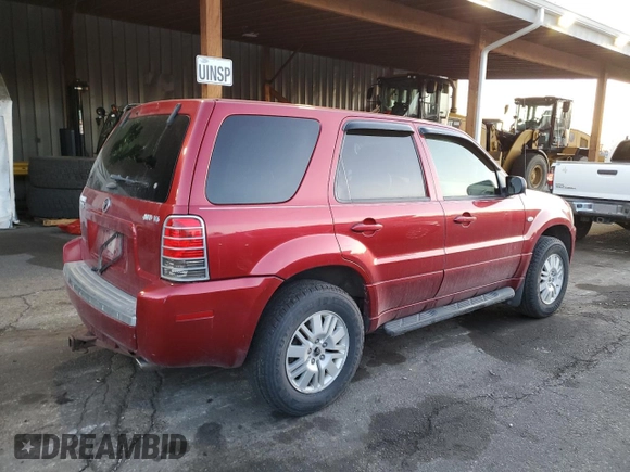 2005 Mercury Mariner Luxury z VIN 4M2YU571X5DJ08168, wystawiony jako Copart lot #49494595 z przebiegiem 116 072 mil mil oraz Szkoda całkowita • Salvage title. Historia ofert i sprzedaży dostępna na DreamBid. Obrazek 3.