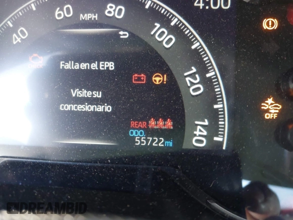 2024 Toyota RAV4 LE with VIN 2T3H1RFV5RW303694, listed as a IAAI auction lot 41721833 with 55,722 mi miles. Bid and sale history available at carsss.com. Image 7.