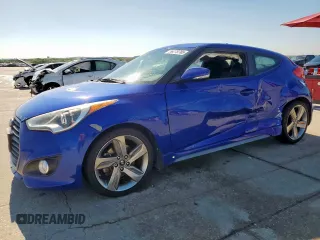 2013 Hyundai Veloster Turbo with VIN KMHTC6AE1DU164742, listed as a Copart auction lot 56278785 with 106,522 mi miles and Salvage title. Bid and sale history available at DreamBid. Image 1.