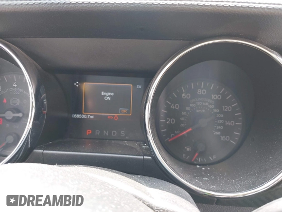 2016 Ford Mustang V6 with VIN 1FATP8EM6G5216232, listed as a IAAI auction lot 41963249 with 58,500 mi miles and . Bid and sale history available at DreamBid. Image 7.