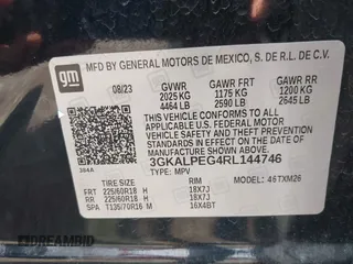 2024 GMC Terrain SLT z VIN 3GKALPEG4RL144746, wystawiony jako IAAI lot #42604077 z przebiegiem 35 070 mil mil oraz . Historia ofert i sprzedaży dostępna na DreamBid. Obrazek 9.