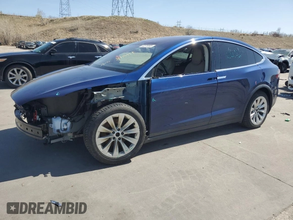 2017 Tesla Model X 90D with VIN 5YJXCDE23HF044790, listed as a Copart auction lot 52376565 with 105,712 mi miles and Salvage Title. Bid and sale history available at DreamBid. Image 1.