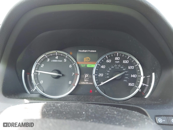 2016 Acura TLX Tech with VIN 19UUB1F5XGA015812, listed as a IAAI auction lot 41871181 with 135,638 mi miles. Bid and sale history available at carsss.com. Image 7.
