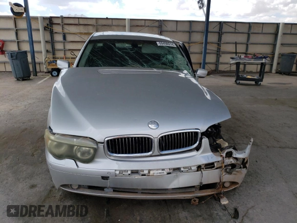 2003 BMW 7 Series 745Li with VIN WBAGN63453DS44125, listed as a Copart auction lot 69498914 with Not Provided miles and Salvage Title. Bid and sale history available at DreamBid. Image 5.