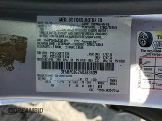 2010 Ford Fusion SEL with VIN 3FAHP0JG2AR383439, listed as a Copart auction lot 73367254 with 177,896 mi miles and Salvage Title. Bid and sale history available at carsss.com. Image 15.