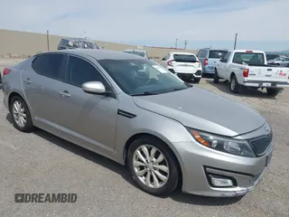 2015 Kia Optima LX with VIN 5XXGM4A7XFG358039, listed as a IAAI auction lot 42168501 with 114,113 mi miles and . Bid and sale history available at DreamBid. Image 1.