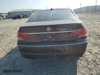 2007 BMW 7 Series 750Li with VIN WBAHN83507DT74067, listed as a Copart auction lot 77793504 with 0 mi miles and Salvage Title. Bid and sale history available at carsss.com. Image 6.