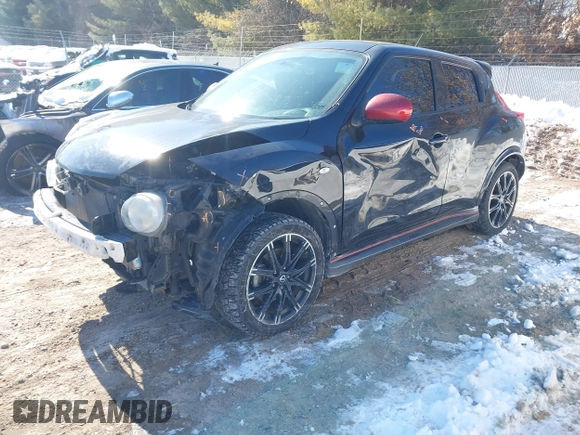 2013 Nissan Juke S with VIN JN8AF5MR8DT226398, listed as a IAAI auction lot 41640465 with 155,372 mi miles. Bid and sale history available at carsss.com. Image 2.