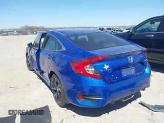 2021 Honda Civic Sedan Sport with VIN 19XFC2F85ME002091, listed as a IAAI auction lot 41810445 with 37,541 mi miles. Bid and sale history available at carsss.com. Image 3.