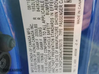 2020 Honda Civic Si Coupe with VIN 2HGFC3A54LH750175, listed as a Copart auction lot 87942015 with 79,839 mi miles and Salvage Title. Bid and sale history available at carsss.com. Image 15.