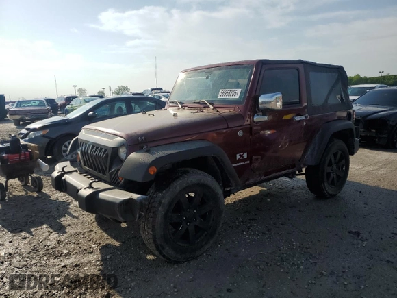 2009 Jeep Wrangler X with VIN 1J4FA24119L756089, listed as a Copart auction lot 56953205 with 158,157 mi miles and Salvage title. Bid and sale history available at DreamBid. Image 1.
