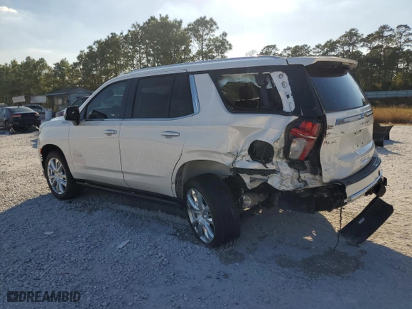 2021 Chevrolet Tahoe High Country with VIN 1GNSCTKL5MR154916, listed as a Copart auction lot 77387254 with 59,469 mi miles and Salvage Title. Bid and sale history available at carsss.com. Image 2.