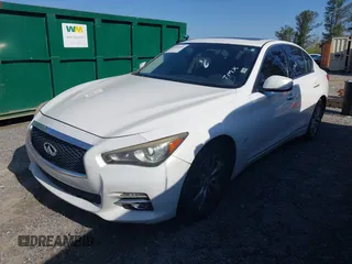 2014 Infiniti Q50 Sport with VIN JN1BV7AR1EM683412, listed as a IAAI auction lot 42034454 with 162,591 mi miles and . Bid and sale history available at DreamBid. Image 2.