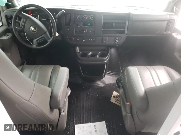 2021 Chevrolet Express Cargo with VIN 1GCWGAFP9M1245301, listed as a Copart auction lot 44656195 with 55,710 mi miles and Salvage title. Bid and sale history available at DreamBid. Image 8.