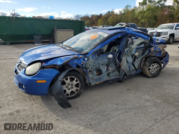 2005 Dodge Neon SXT with VIN 1B3ES56CX5D211335, listed as a Copart auction lot 76470834 with Not Provided miles and Salvage Title. Bid and sale history available at carsss.com. Image 1.