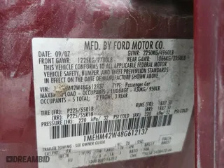 2008 Mercury Sable Premier with VIN 1MEHM42W48G612137, listed as a Copart auction lot 50747605 with 146,268 mi miles and Clean Title. Bid and sale history available at carsss.com. Image 14.