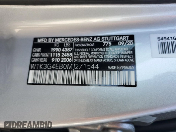 2021 Mercedes-Benz A 220 z VIN W1K3G4EB0MJ271544, wystawiony jako Copart lot #53053585 z przebiegiem 74 495 mil mil oraz Szkody całkowita. Historia ofert i sprzedaży dostępna na DreamBid. Obrazek 14.