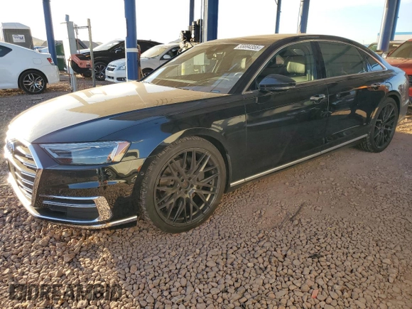 2019 Audi A8 L with VIN WAU8DAF88KN004021, listed as a Copart auction lot 55694355 with 70,361 mi miles and Clean Title. Bid and sale history available at carsss.com. Image 1.