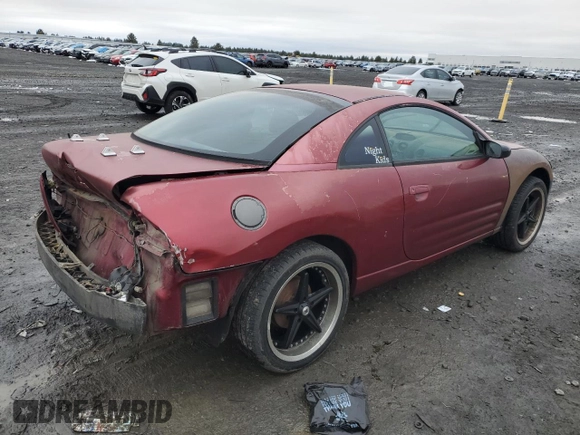 2000 Mitsubishi Eclipse RS with VIN 4A3AC34G9YE074744, listed as a Copart auction lot 41636195 with 183,083 mi miles and Salvage Title. Bid and sale history available at carsss.com. Image 3.