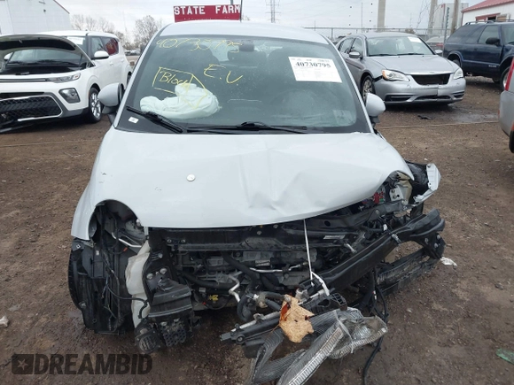 2017 FIAT 500e with VIN 3C3CFFGE1HT550018, listed as a IAAI auction lot 40730795 with 1 mi miles. Bid and sale history available at carsss.com. Image 12.