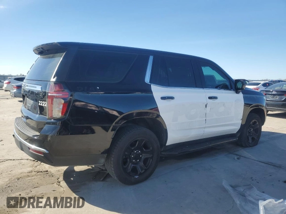 2022 Chevrolet Tahoe Commercial z VIN 1GNSCLEDXNR218616, wystawiony jako Copart lot #88235925 z przebiegiem 45 451 mil mil oraz Szkoda całkowita • Salvage title. Historia ofert i sprzedaży dostępna na DreamBid. Obrazek 3.
