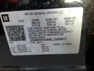 2020 Chevrolet Traverse LS with VIN 1GNERFKW8LJ165977, listed as a Copart auction lot 89313655 with 55,226 mi miles and Salvage Title. Bid and sale history available at carsss.com. Image 13.
