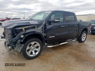 2019 Ram 1500 Big Horn z VIN 1C6RRFFG1KN728055, wystawiony jako Copart lot #55687665 z przebiegiem 74 550 mil mil oraz Szkody całkowita. Historia ofert i sprzedaży dostępna na DreamBid. Obrazek 1.