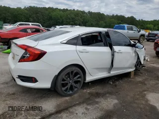 2019 Honda Civic Sport with VIN 19XFC2F89KE008666, listed as a Copart auction lot 55490485 with 151,467 mi miles and Salvage title. Bid and sale history available at DreamBid. Image 3.