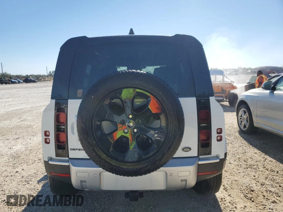2022 Land Rover Defender SE with VIN SALEPERU1N2100701, listed as a Copart auction lot 80293774 with Not provided miles and Salvage title. Bid and sale history available at DreamBid. Image 6.